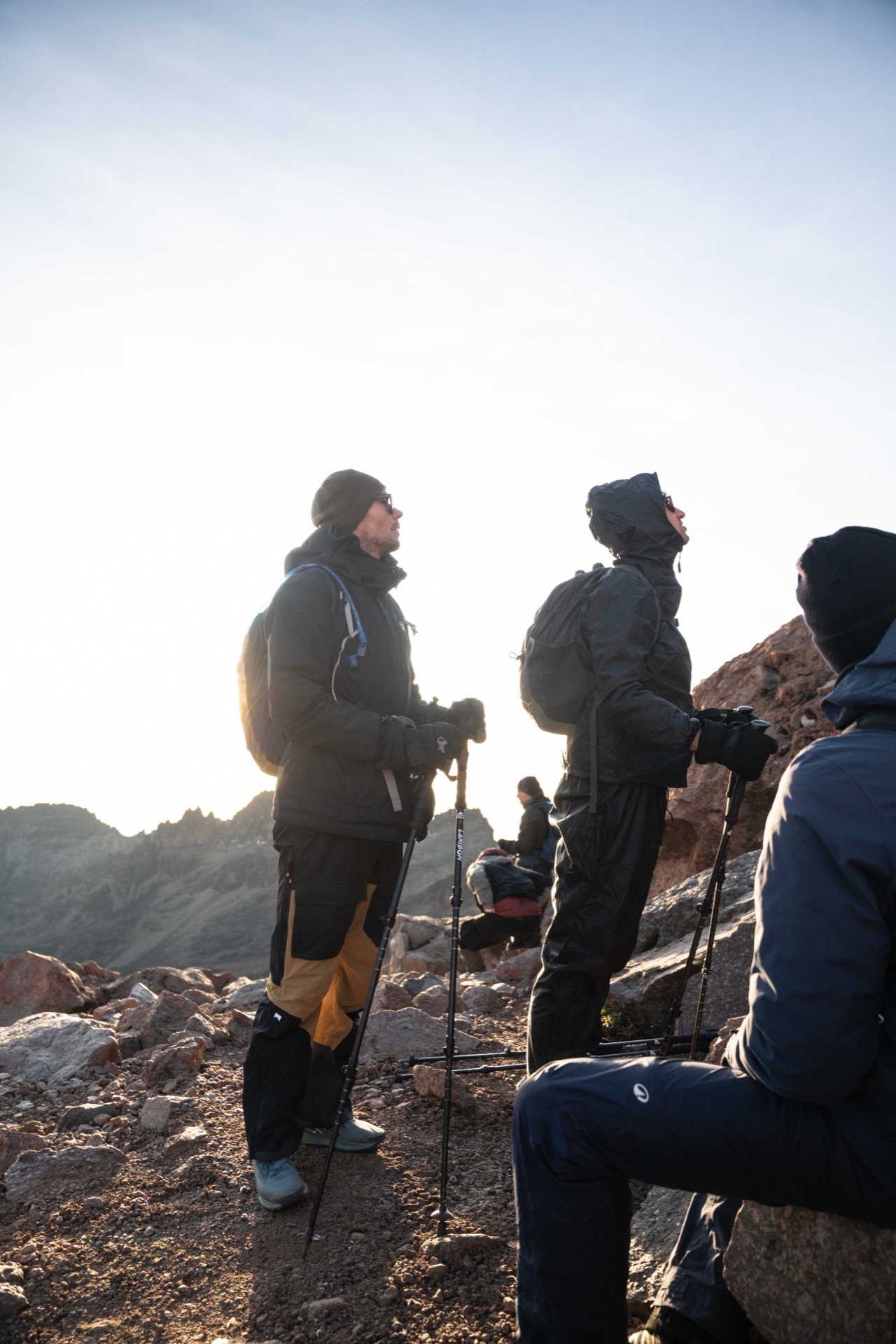 Sunrise on the summit ridge of Point Lenana, 4,985 metres